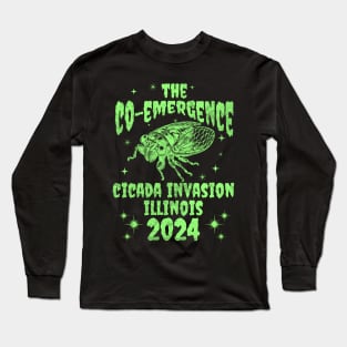 Illinois Cicada Invasion 2024 - Illinois Cicada Co-Emergence 2024 Long Sleeve T-Shirt